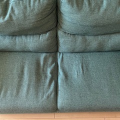 ニトリ　　　3人掛けソファ　ミントグリーンの画像