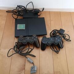 PS2　本体(3色ケーブルはありません)　＋　メモリーカード＋　...