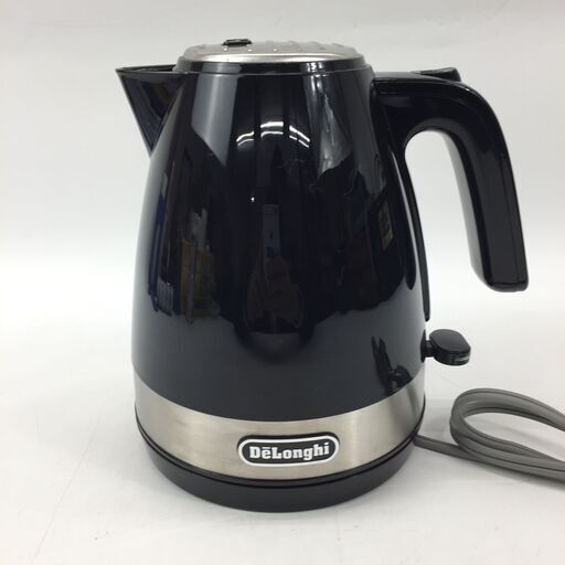 Delonghi/デロンギ 電気ケトル KBLA1200J-BK 黒 動作確認済 25b菊TK
