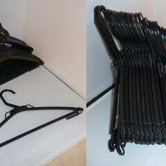プラスチックハンガー 46枚セット 中古の画像