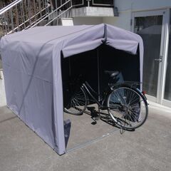 アイリスプラザ サイクルハウス ガレージ3台用、ウエイトバッグ　２カ月使用の中古ですの画像