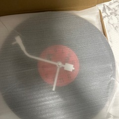 レコードデザインの掛け時計の画像