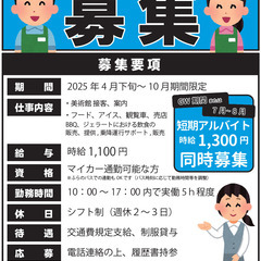 アルバイト・パート募集中
