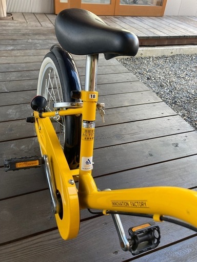 【お取引終了】子ども用自転車　18インチ　補助輪・鍵あり　黄色