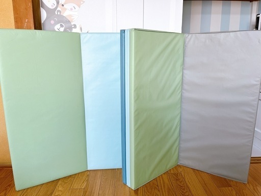 IKEA　プレイマット　美品　2枚セット価格 IKEAプレイマット/ブルーグリーングレー×2個】 (日本酒) 北松本