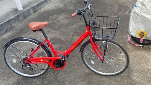 赤自転車26インチ