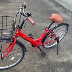 赤自転車26インチの画像