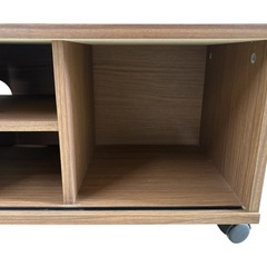 NO.2213 テレビ台 木製 キャスター付き ブラウン 家具 中古
 の画像