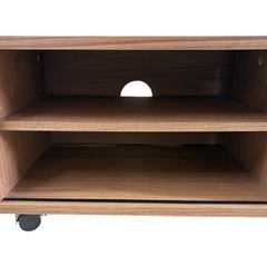 NO.2213 テレビ台 木製 キャスター付き ブラウン 家具 中古
 の画像