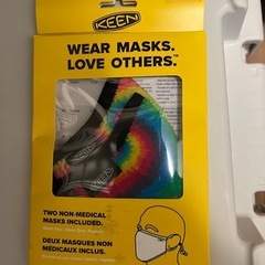新品　KEEN マスク 2枚入り オレンジタイダイ XS/S