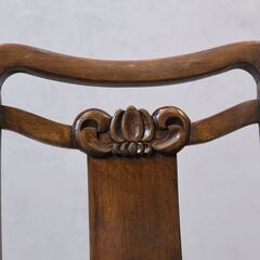 英国アンティークのオーク材 ダイニングチェア 2脚セットです。シック