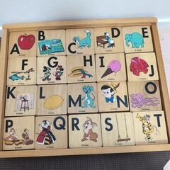 【お取引中】Disney ABC BLOCKS 木製ブロックセット