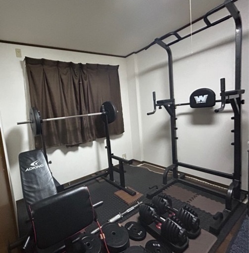 筋トレ　ホームジム　一式　フルセット　ベンチプレス　ダンベル　インクラインベンチ　懸垂バー　ジョイントマット