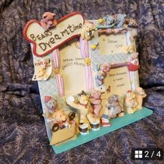 楽器を奏でるクマ達のフォトフレーム、写真入れ3つの画像