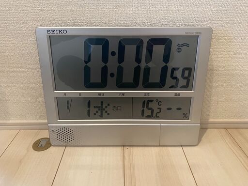 デジタル時計：壁かけ・置き：SEIKO SQ434S SAKK