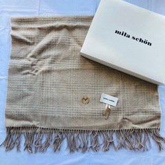 新品ミラショーン膝掛け　ショール　カシミヤ　の画像
