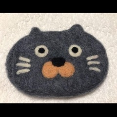 【未使用】テディーベアと猫のフェルトの画像