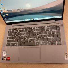 極美品Officeつき Lenovo ideapad slim550 RYZEN5 5500U 8GB 256G＋500GB B 14インチIPS 82LM007GJP 指紋認証ありの画像