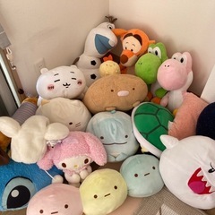 ぬいぐるみ　すみっコぐらし　マリオ　ヨッシー　マイメロ　ちいかわ　ディズニー　オラフ　ねこ　タピオカ
　　の画像