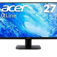 Acer モニター ディスプレイ AlphaLine 27インチ KA270HAbmidx フルHD VA フレームレス HDMI DVI D-Sub スピーカー内蔵 