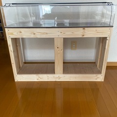 アクリル水槽、蓋、水槽台、LEDライトセット