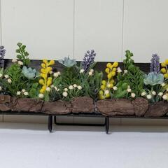 🌿スプリング・ガーデン🌿立体ボードアート/フェイクグリーン/植物🌿の画像