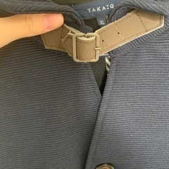 TAKA-Q メンズ コート XLサイズ ネイビーの画像