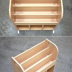 【3/2受渡終了】≪yt1836ジ限≫ 美品 絵本棚 マガジンラック アイリスオーヤマ製 絵本ラック ER-6030 ライトメープル えほん棚/ナチュラル系カラー/教科書/新入学/入園/児童/幼児/中古家具/宮城県仙台市 70210-12の画像