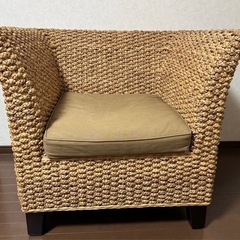 ラタン風アームソファ アジアンソファー セット売り