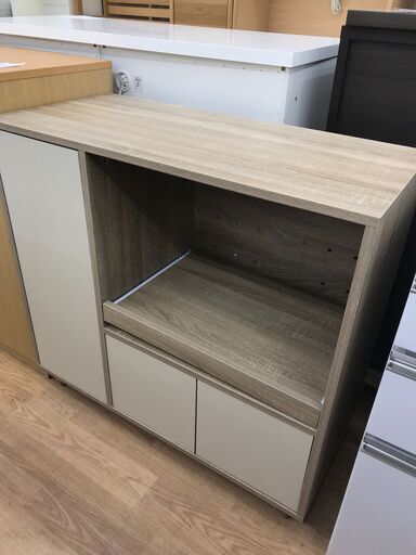 ★ジモティ割あり★ レンジ台　 ブラウン 　H82×W86×D40　 クリーニング済み KJ5894