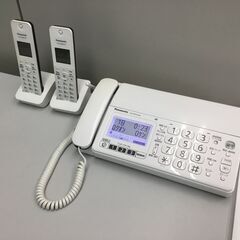 🍀【美品】パナソニック おたっくす デジタルコードレスFAX 子機2台付き 1.9GHz DECT準拠方式 ホワイト KX-PZ210DW-Wの画像