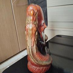 寿老人と龍七福神　陶器　置物　縁起物　の画像