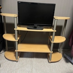 2/27まで！シャープ小型液晶テレビ、テレビ台セット