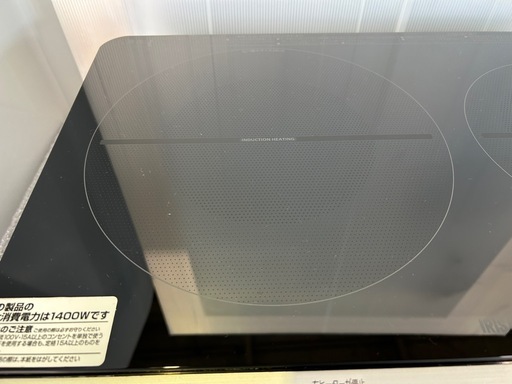 【バナナ苫小牧】アイリスオーヤマ IHコンロ 2口 IK-W12SP-B 2021年製 説明書付き