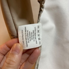 お食事エプロン（小麦柄）長袖　ポケット付きの画像