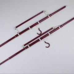 着物ハンガー2本セット日本製帯掛け付き伸縮自在の画像