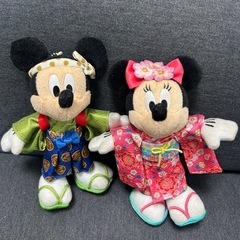 【お譲り先決定】ミッキーミニー正月ぬいぐるみバッジ