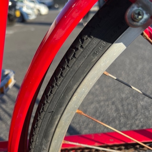 赤の自転車　決めました