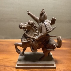 木彫り　武者