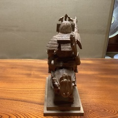 木彫り　武者の画像