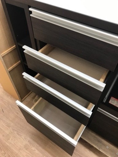 ★ジモティ割あり★ キッチンカウンター　茶色　 H88×W119×D45　 クリーニング済み KJ8479　