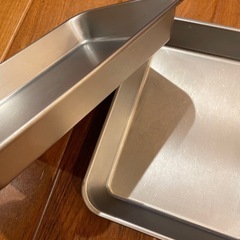 無印良品　ステンレスバット2枚組　の画像