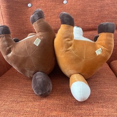 きつねとたぬき　BIGぬいぐるみの画像