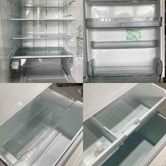 ★TOSHIBA★東芝 3D冷蔵庫 GR-S36SXV 2020年 363L 右開き ホワイト W60cm ガラストップ 野菜室が中央 の画像