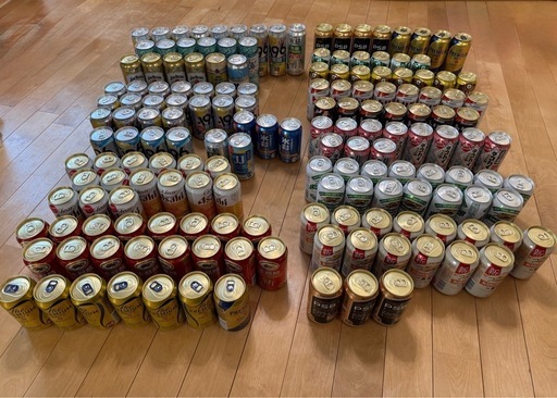 ★激安！ 早い者勝ち！ 【166本大量出品】  【1本あたり約90円】ビール多め！　お酒、ビール、酎ハイ チューハイ ウイスキー 発泡酒　計166本   500ml 29本 350ml 137本