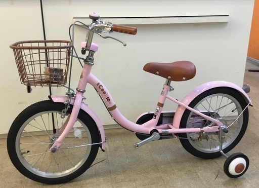 お得?＜新車・未使用＞可愛い?COOKIE・クッキー 16インチキッズ自転車・補助輪付き・子供用