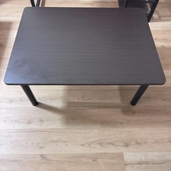 簡単に脚を外せるローテーブルBLACKの画像