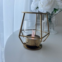 【sold】IKEA イケア　PÄRLBAND ペルルバンド ティーライトホルダー, ゴールドカラー, 10 cmの画像