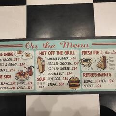 アメリカンダイナー風ブリキ看板