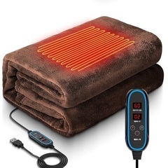 電気毛布　膝掛け　洗濯可　バッテリー付き　定価¥5,180